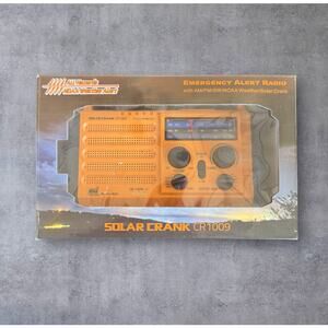 Solar Crank CR1009 NOAA Emergency Weather Alert Radio  W/ AM/FM/SW Broadcast